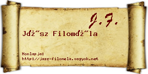 Jász Filoméla névjegykártya